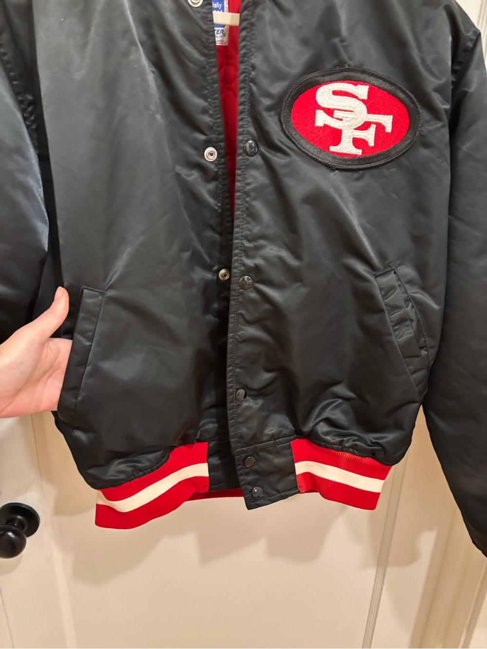 NFL Starter Vintage San Francisco 49ers Bomber Jacket, Men’s Large - Picture 3 of 8